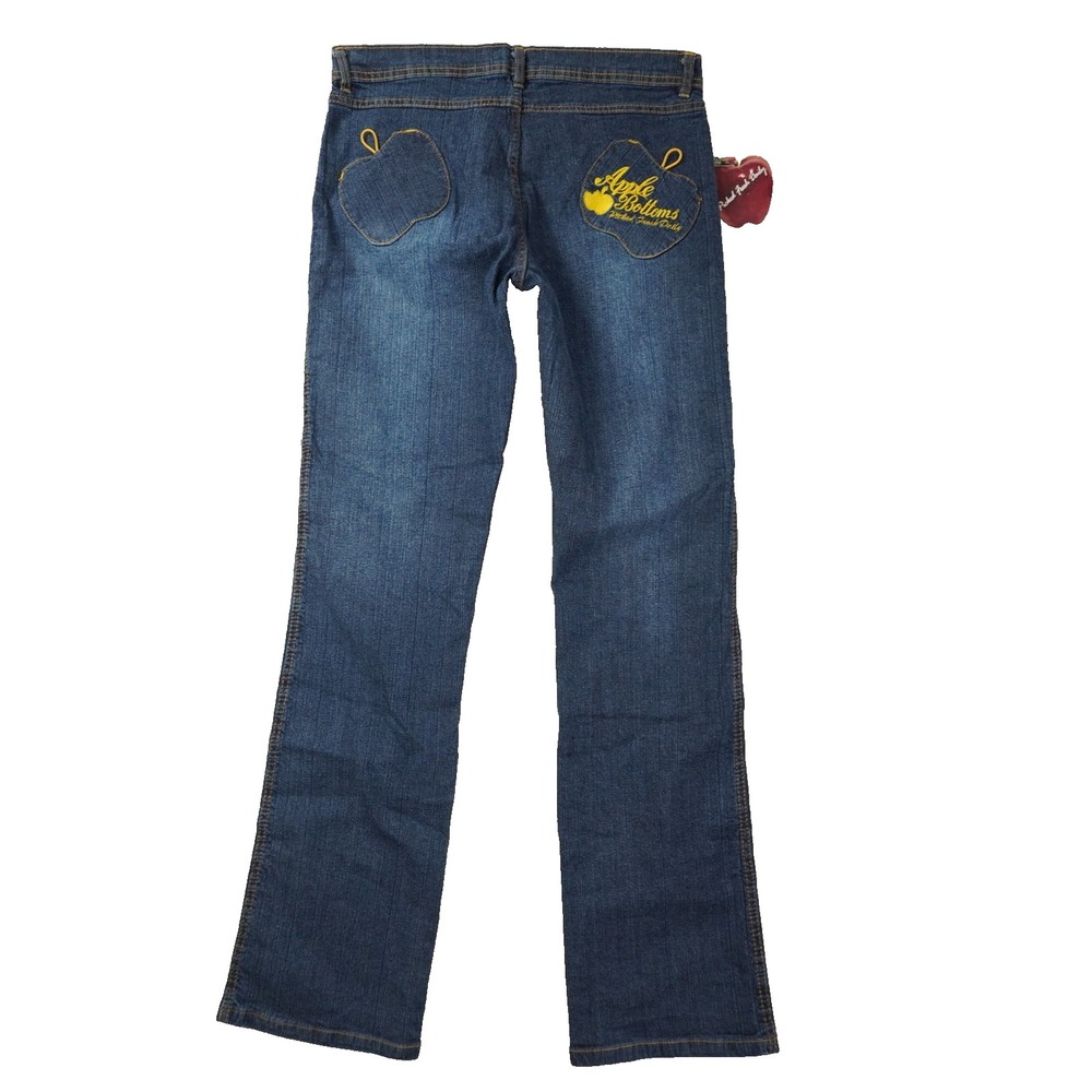Apple Bottom Jeans Womens 10 Vintage Y2K Blue Embroidered Deadstock NWT 8003